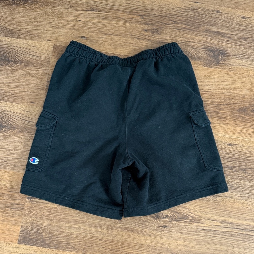 Champion Black Cargo Fleece Shorts